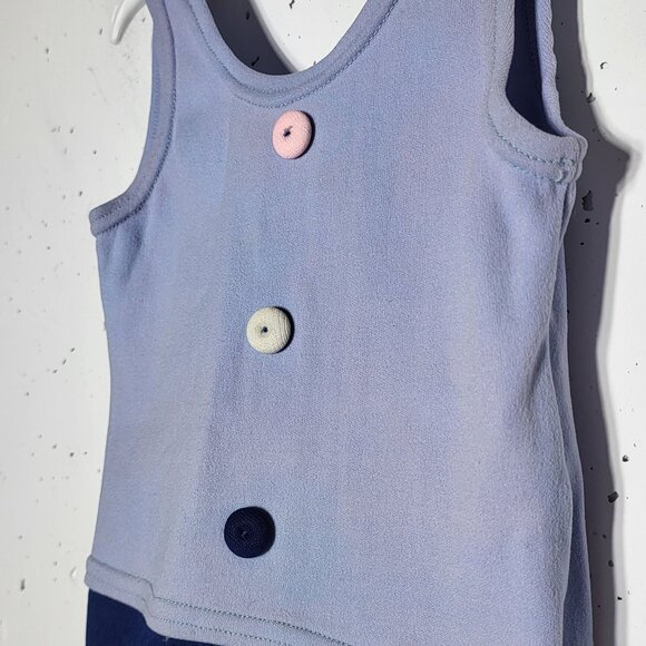 Vintage Kmart Baby Girls Sleeveless Romper 6-12 Months Retro Pastel Bodysuit - Picture 3 of 6